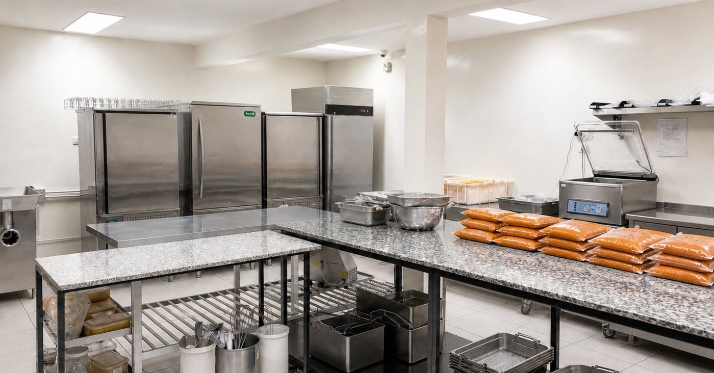 Cocina del centro de producción